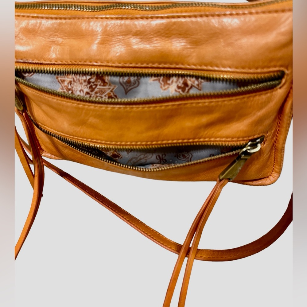 Orange Hobo International Leather Crossbody Bag Small Purse Mission Clay - Picture 12 of 14